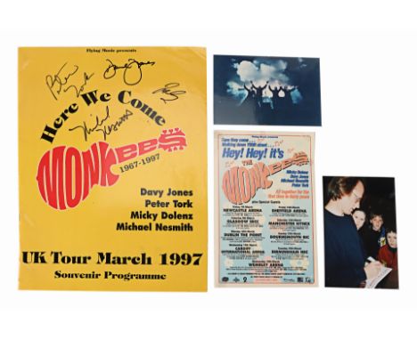 MONKEES, THE - UK Tour March 1997 Programme Autographed by Micky Dolenz, Michael Nesmith, Peter Tork, and Davy JonesA UK Tour