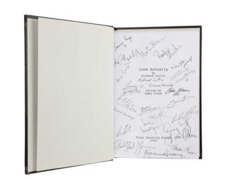 LOVE ACTUALLY (2003) - Leather Bound Cast-Autographed ScriptAn autographed script from the production of Richard Curtis' roma