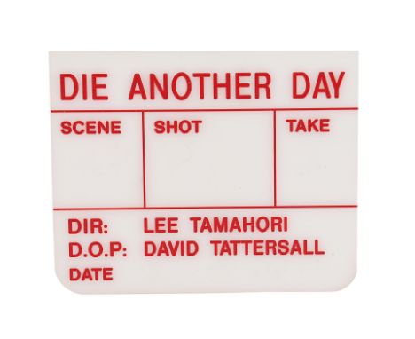JAMES BOND: DIE ANOTHER DAY (2002) - Mini ClapperboardA mini clapperboard from the production of Lee Tamahori's Bond film Die