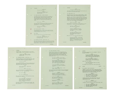 STAR WARS: A NEW HOPE (1977) - Anthony Daniels Collection: Loose Green Revision Script PagesLoose green revision script pages
