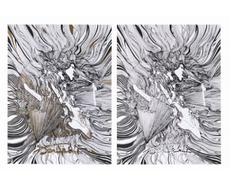 JIMI HENDRIX - Two Hand-numbered Limited Edition Jimi Hendrix Prints by Naja Conrad-HansenTwo limited edition Jimi Hendrix pr