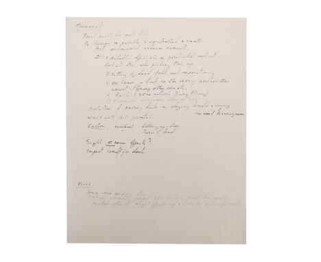 STAR WARS: A NEW HOPE (1977) - Anthony Daniels Collection: Anthony Daniels' Original Handwritten Movement Notes for C-3POAnth