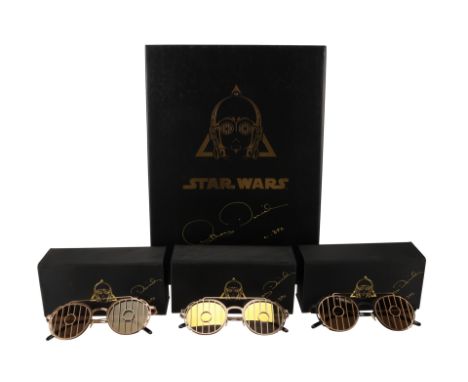 STAR WARS: VARIOUS PRODUCTIONS - Anthony Daniels Collection: Three Pairs of Collector's Edition Prototype C-3PO Sunglasses Au