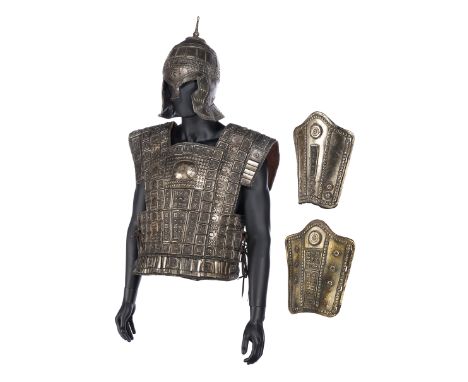 TROY (2006) - Lysander's (Owain Yeoman) Breastplate with Trojan Helmet and GreavesLysander's (Owain Yeoman) breastplate with 