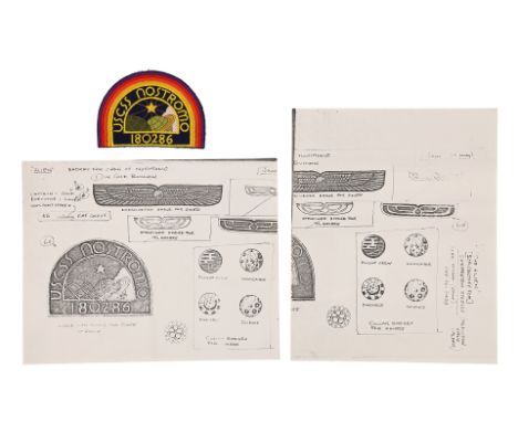 ALIEN (1979) - Production-made Nostromo Patch and Printed Concept ArtA production-made USCSS Nostromo patch from Ridley Scott