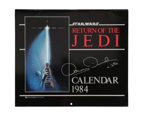 STAR WARS: RETURN OF THE JEDI (1983) - Anthony Daniels Collection: Autographed 1984 CalendarA 1984 calendar released by Balla