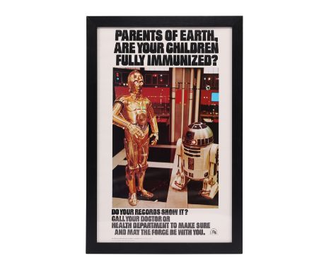 STAR WARS: VARIOUS PRODUCTIONS - Anthony Daniels Collection: Framed Immunisation Campaign PosterA framed poster that was part