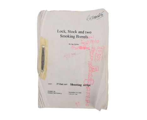 LOCK, STOCK AND TWO SMOKING BARRELS (1998) - P.H. Moriarty-signed Annotated Personal Shooting ScriptAn annotated shooting scr
