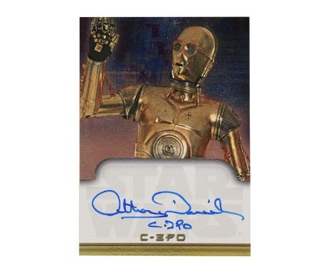 STAR WARS: VARIOUS PRODUCTIONS - Anthony Daniels Collection: Autographed C-3PO Topps CardAn autographed C-3PO Topps trading c