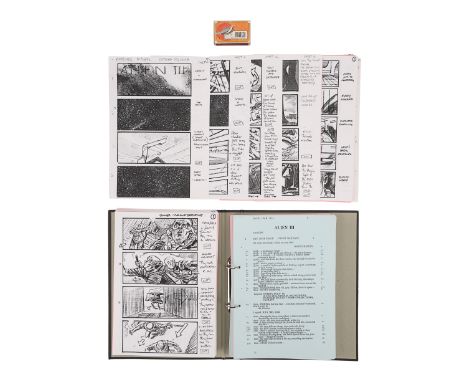 ALIEN3 (1992) - Nick Gillard Collection: Nick Gillard's Personal Shooting Script, Storyboards and Weyland-Yutani MatchboxStun