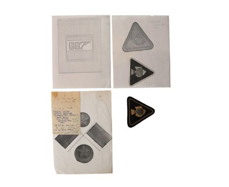 JAMES BOND: THE SPY WHO LOVED ME (1977) - Production-made Stromberg Patch, Prototype Patch and Printed Concept DesignsA produ