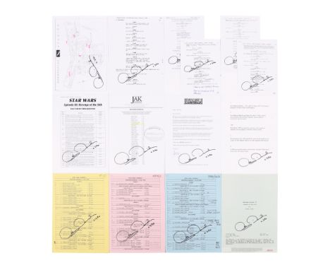 STAR WARS: REVENGE OF THE SITH (2005) - Anthony Daniels Collection: Collection of Autographed Script Revision Pages, Shooting