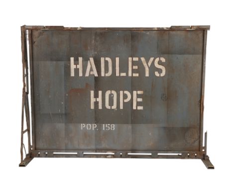 ALIENS (1986) - Screen-matched Hadley's Hope Model Miniature SignA screen-matched Hadley's Hope model miniature sign from Jam