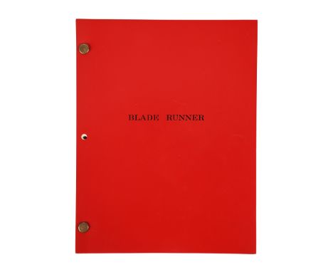 BLADE RUNNER (1982) - Geoff Hutchins Collection: December 1980 140-page Draft ScriptA draft script from the production of Rid