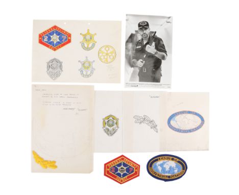 OUTLAND (1981) - Hand-drawn John Mollo Concepts for Marshall O'Niel's (Sean Connery) Badges and PatchesA collection of hand-d