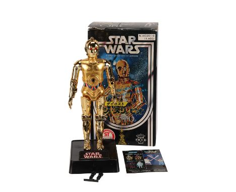 STAR WARS: A NEW HOPE (1977) - Anthony Daniels Collection: Vintage Diecast Takara C-3PO Rocket Firing Figure and BoxA diecast