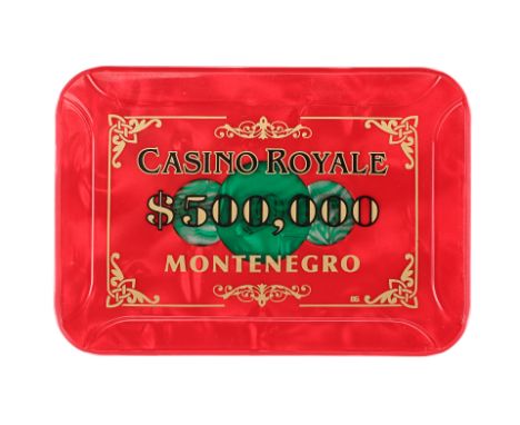 JAMES BOND: CASINO ROYALE (2006) - $500,000 Sound Dubbing Montenegro Casino ChipA $500,000 poker chip from Martin Campbell's 