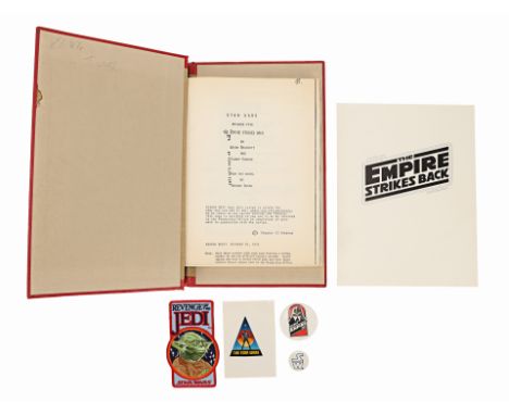 STAR WARS: THE EMPIRE STRIKES BACK (1980) - Fourth Draft Script with Badges, Patch, Sticker and Press PackA fourth draft scri