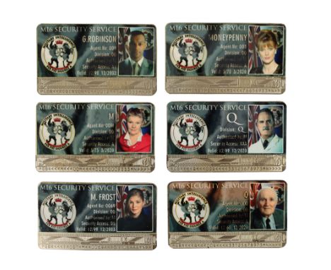 JAMES BOND: VARIOUS PRODUCTIONS - Set of Six MI6 ID CardsA set of six ID cards from various James Bond movies made during Pie