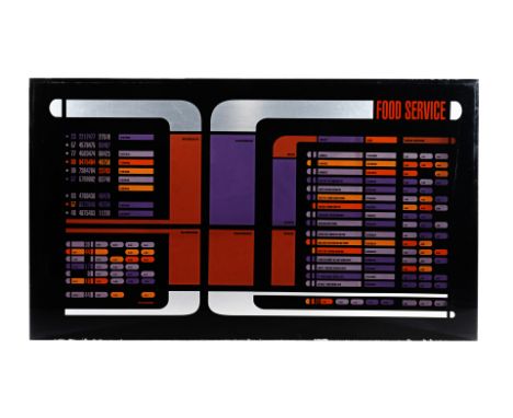 STAR TREK: VOYAGER (T.V. SERIES, 1995) - Mess Hall LCARS Food Replicator Panel from "Caretaker"A mess hall LCARS food replica