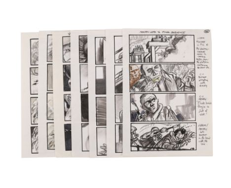 ALIEN3 (1992) - Martin Asbury Hand-drawn Storyboards for Molten Lead Final SequenceHand-drawn storyboards from the production