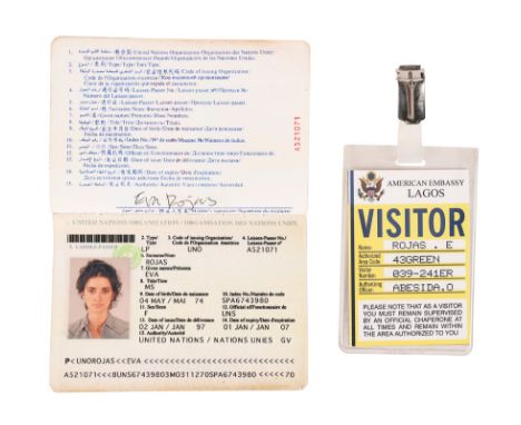 SAHARA (2005) - Eva Rojas' (Penelope Cruz) UN Passport and American Embassy IDEva Rojas' (Penelope Cruz) UN passport and Amer