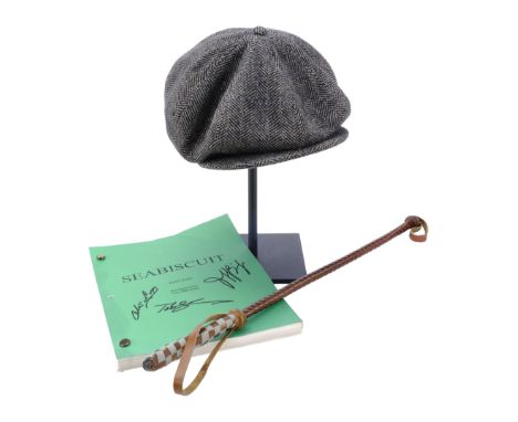 SEABISCUIT (2003) - Red Pollard's (Tobey Maguire) Hat, Riding Crop and ScriptRed Pollard's (Tobey Maguire) hat, riding crop, 