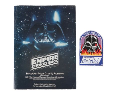 STAR WARS: THE EMPIRE STRIKES BACK (1980) - Dave Prowse Autographed Charity Program and Crew PatchA European Royal Charity Pr