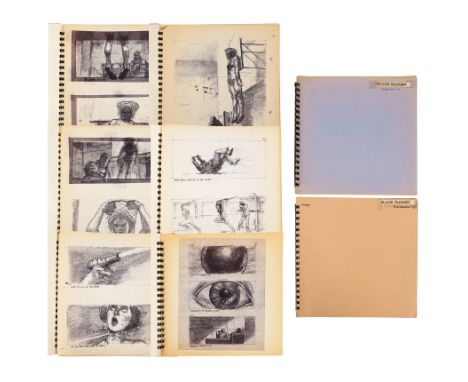 BLADE RUNNER (1982) - Geoff Hutchins Collection: Two Sherman Labby Storyboard Books - Leon (Brion James) Interview and Deckar
