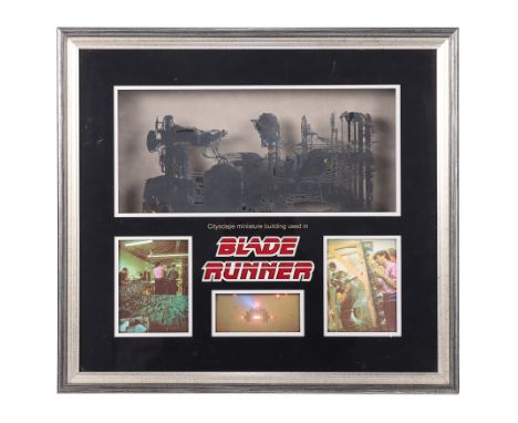 BLADE RUNNER (1982) - Geoff Hutchins Collection: Framed Skyline MiniatureA framed skyline miniature from the production of Ri