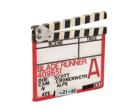 BLADE RUNNER (1982) - Geoff Hutchins Collection: Production ClapperboardAn "A" Unit clapperboard from the production of Ridle