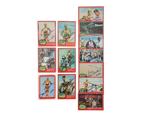 STAR WARS: A NEW HOPE (1977) - Anthony Daniels Collection: Collection of Vintage Series 2 C-3PO Trading Cards and a Sticker A