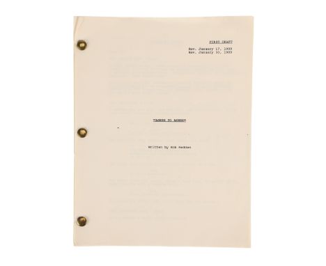 FRIDAY THE 13TH PART VIII: JASON TAKES MANHATTAN - Mario Kirner Collection: Kane Hodder's Personal Shooting ScriptKane Hodder