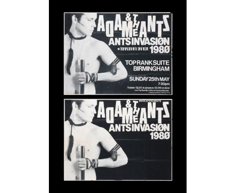 ADAM AND THE ANTS - Two Ants Invasion 1980 UK Tour Concert PostersTwo posters promoting the Ants Invasion 1980 UK tour by Bri