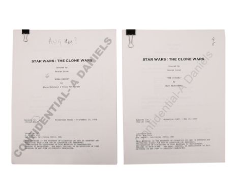 STAR WARS: THE CLONE WARS (TV SERIES, 2008-2020) - Anthony Daniels Collection: Pair of Scripts with Handwritten AnnotationsA 