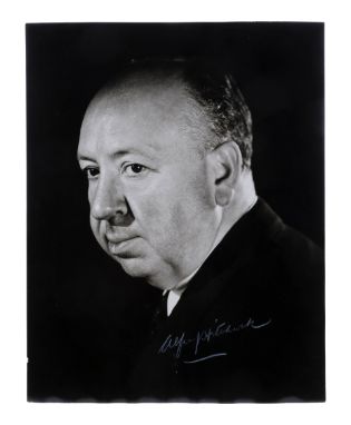 ALFRED HITCHCOCK - Alfred Hitchcock-signed PhotographA vintage black-and-white gelatin silver print photograph of revered fil