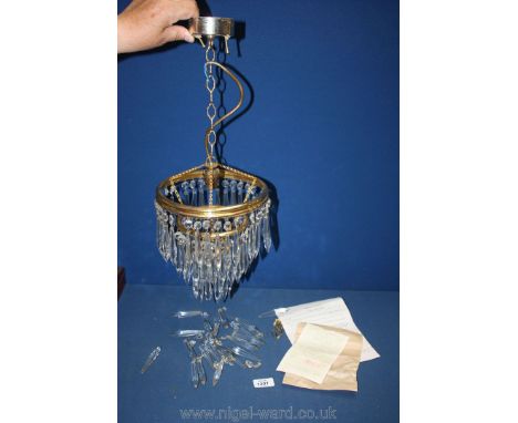 A rise and fall glass pendant Light