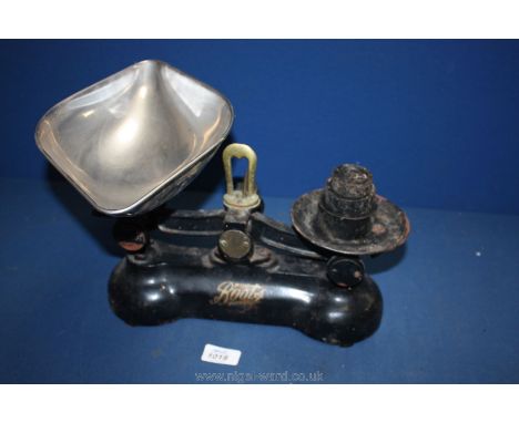 A set of Boots scales with weights