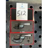 (2) Starrett 796.1 Carbide Tipped Water Resistant Digital Micrometers