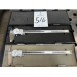 (2) Mitutoyo 505-746 12" Dial Calipers