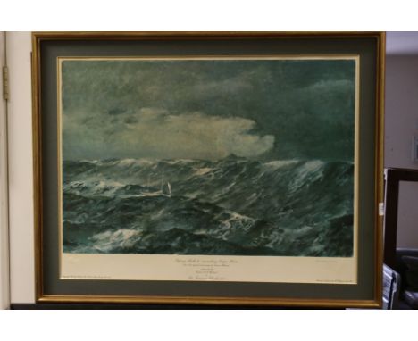 Norman Wilkinson limited edition print Gipsy Moth iv Rounding The Cape 218/500 signed in pencil with blind stamp togetehr wit