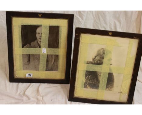 Pair of Early 20th century Brown Leather Easel Back Picture Frames, retailed by Walter Jones of Sloane Street, London, 36cms 