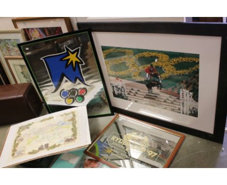 Large Photographic Print of Show Jumper at the Olympic Games, Cape Town Olympic Games Calendar, 1992 Olympic Games Mirror and