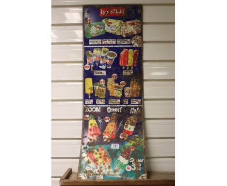 1960's ' Lyons Maid Ice Lolly ' Shop Advertising tin sign. 
