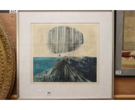 A framed and glazed Charles Bartlett limited edition print titled quiet sea no 6/25 