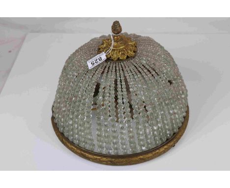 A vintage brass and glass ceiling light of classical form. 