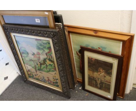 Approximately Eight Pictures including Pears Print and other Victorian Pictures