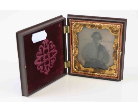 A Victorian union case ambrotype photograph. 