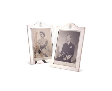 [Elizabeth II and Prince Philip] A pair of signed photographs in silver frames by Henry Hodson Plante, London 1952 (coronatio