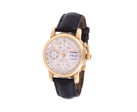 Montblanc, Meisterstuck 4810, ref. 7000, an 18 carat gold wrist watch, no. PL32179, circa 2002, automatic chronograph movemen